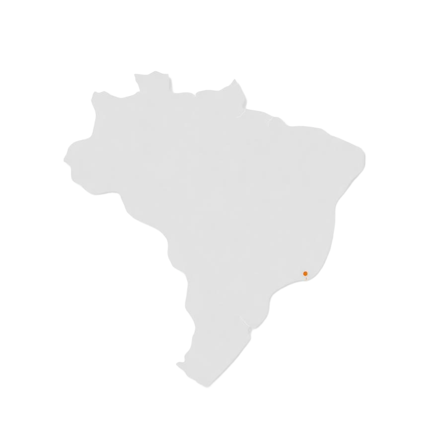 Mapa do Brasil representando a abrangência nacional de entregas